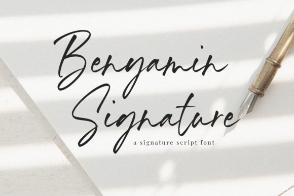 Benyamin Signature: A Handwritten Typeface for Editorial Elegance