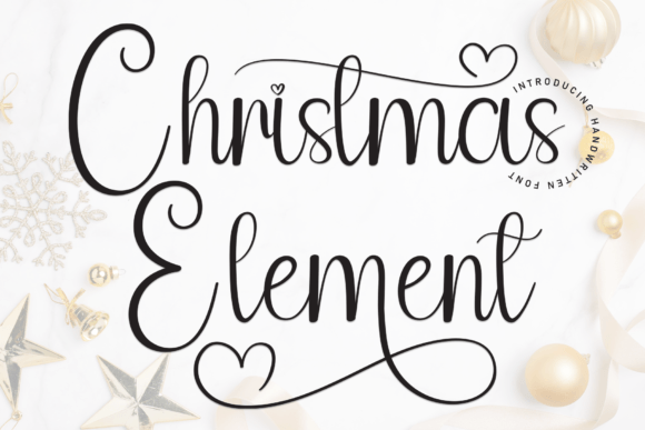 Christmas Element Font: A Sweet Script for Crafty Creations