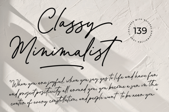 Classy Minimalist: A Premium Handwritten Typeface for Editorial Elegance