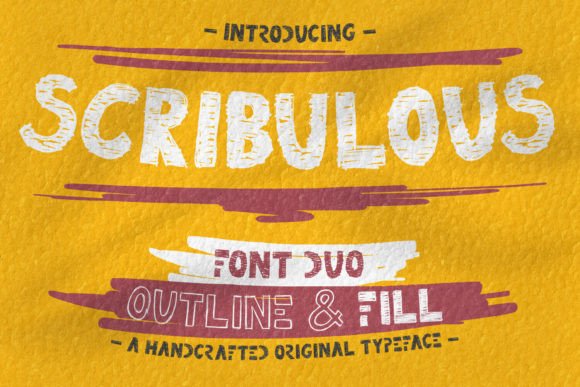 Elevate Your Craft Projects with the Charming Scribulous Typeface