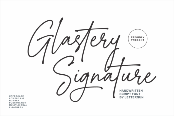 Glastery: A Script Font That Sparkles in Craft Projects