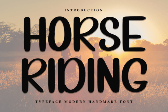 Horse Riding Font: A Festive Addition to Editorial Design