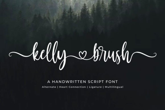 Kelly Brush Font: A Handwritten Typeface for Heartfelt Creations