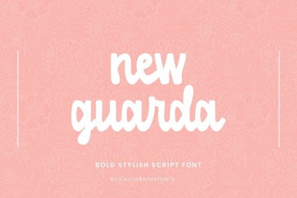 New Guarda: A Bold Script Font for Crafters and Product Makers